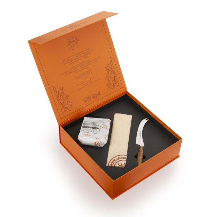 Estuche 125 aniversario - Queso, Cuchillo quesero Arcos y Paño de conservación