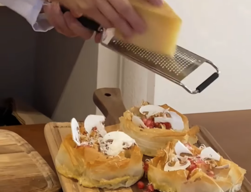 Tarta Floral con Queso Curado Manchego y Lavanda